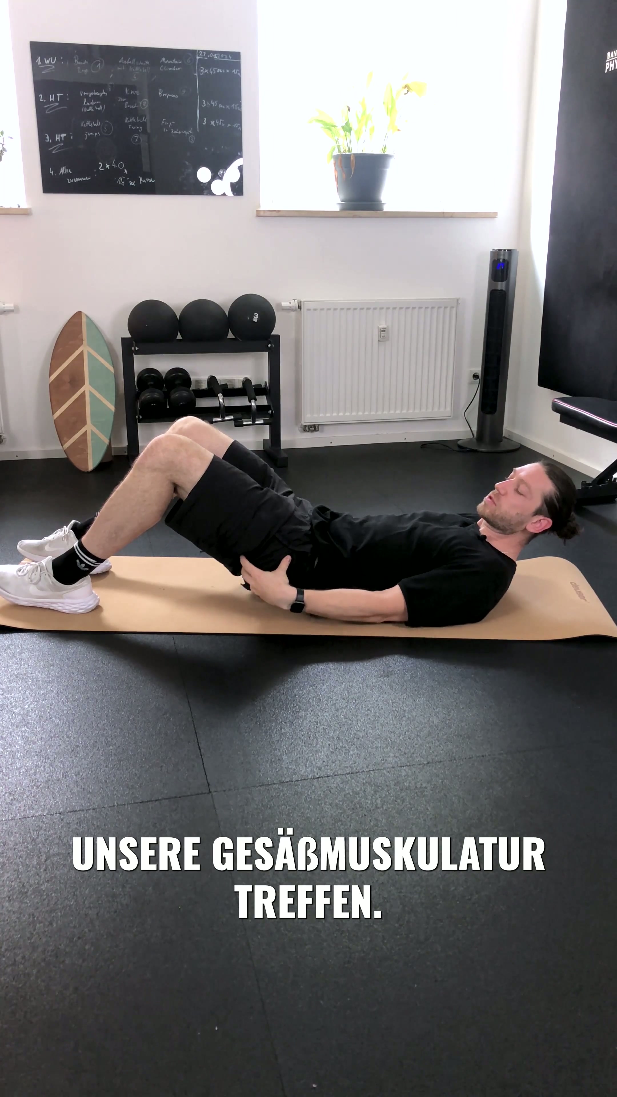 Beckenheben zur Stärkung von Gesäßmuskeln und unterem Rücken